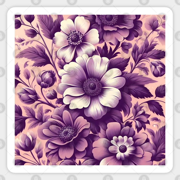 Purple Flowers Sticker by Jenni Arts